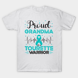 Proud Grandma Of A Tourette Warrior Tourette Syndrome Awareness T-Shirt